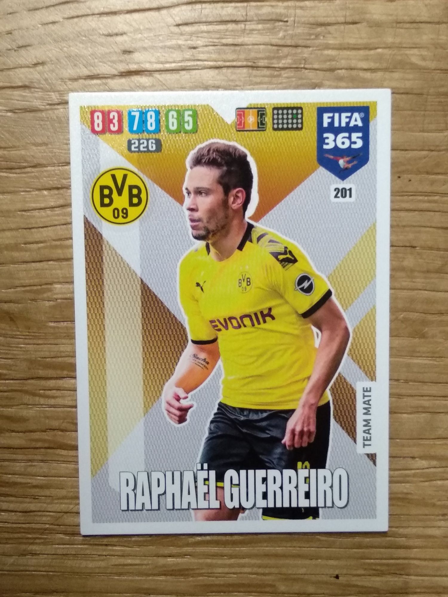 Panini Karta FIFA 365, 2020 Raphael Guerreiro nr 201 Borussia Dortmund