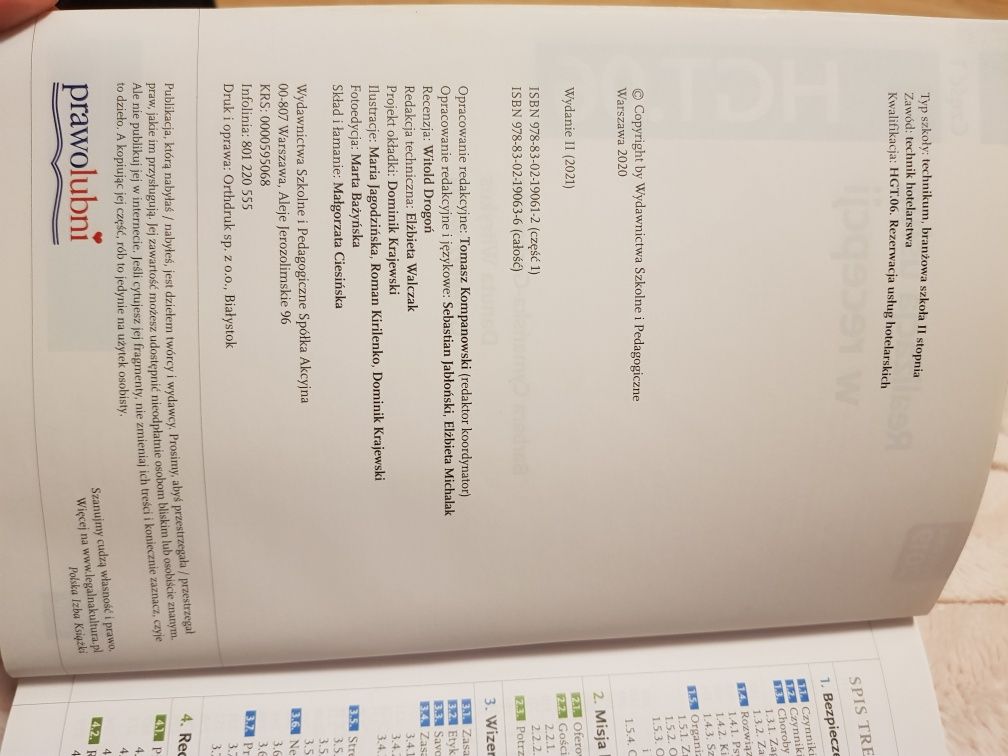 Podręcznik Realizacja usług w recepcji