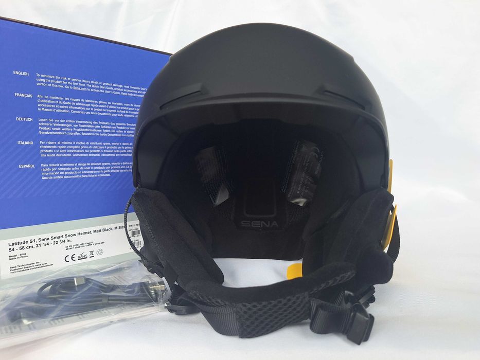 Kask Narciarski Sena Smart Latitude S1 Matt Black M 54-58cm Interkom