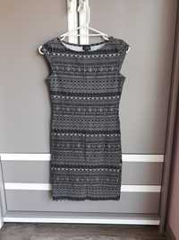 Krótka dopasowana sukienka mini rozmiar XS S Reserved azteckie wzory