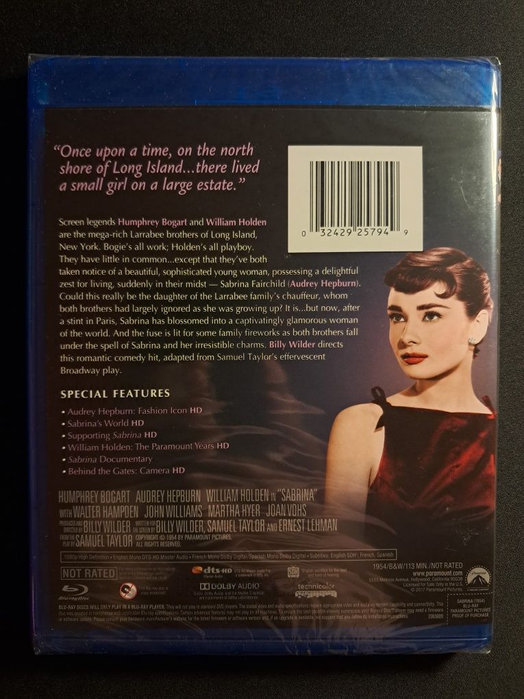 Sabrina | Audrey Hepburn | Humphrey Bogart | Blu-ray