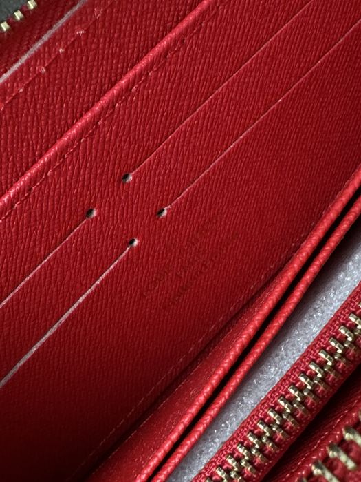 Гаманець портмоне Louis Vuitton червоний і коричневий