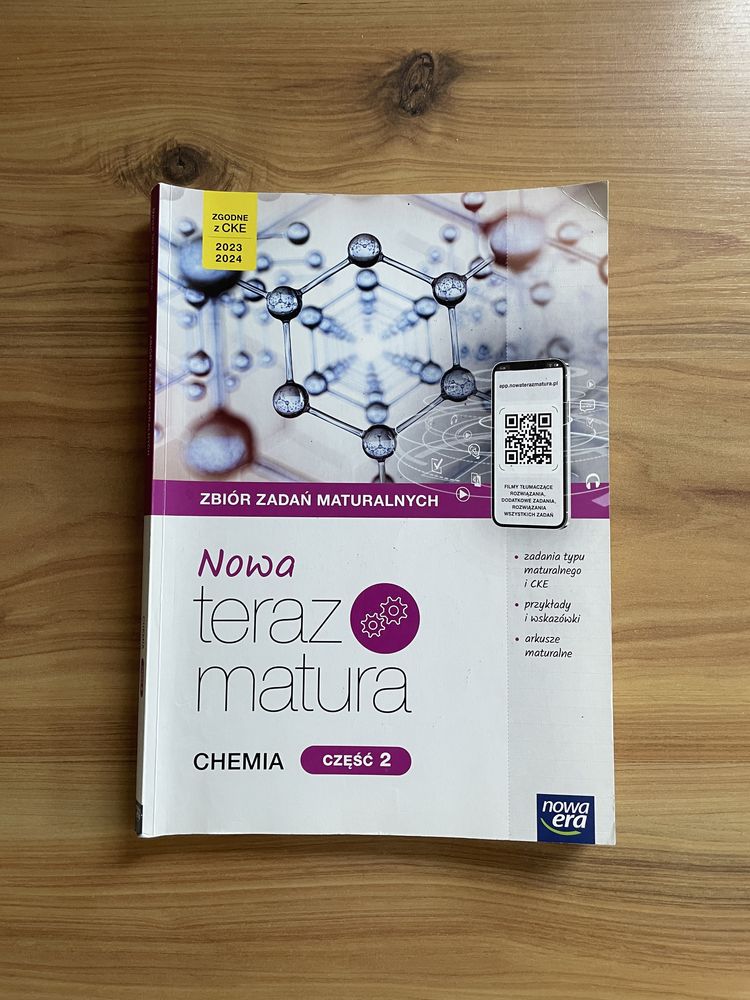 Ksiażki do chemii - Nowa Teraz Matura - część 1 i 2