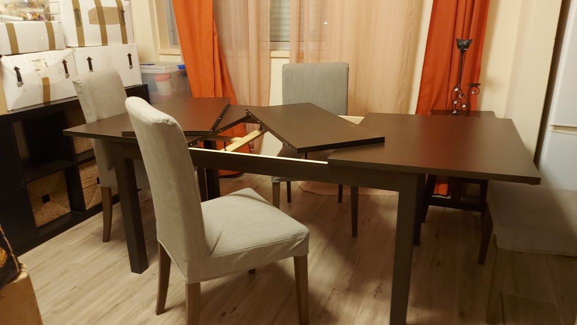 mesa sala jantar BJURSTA do IKEA com  4 cadeiras em Coruche