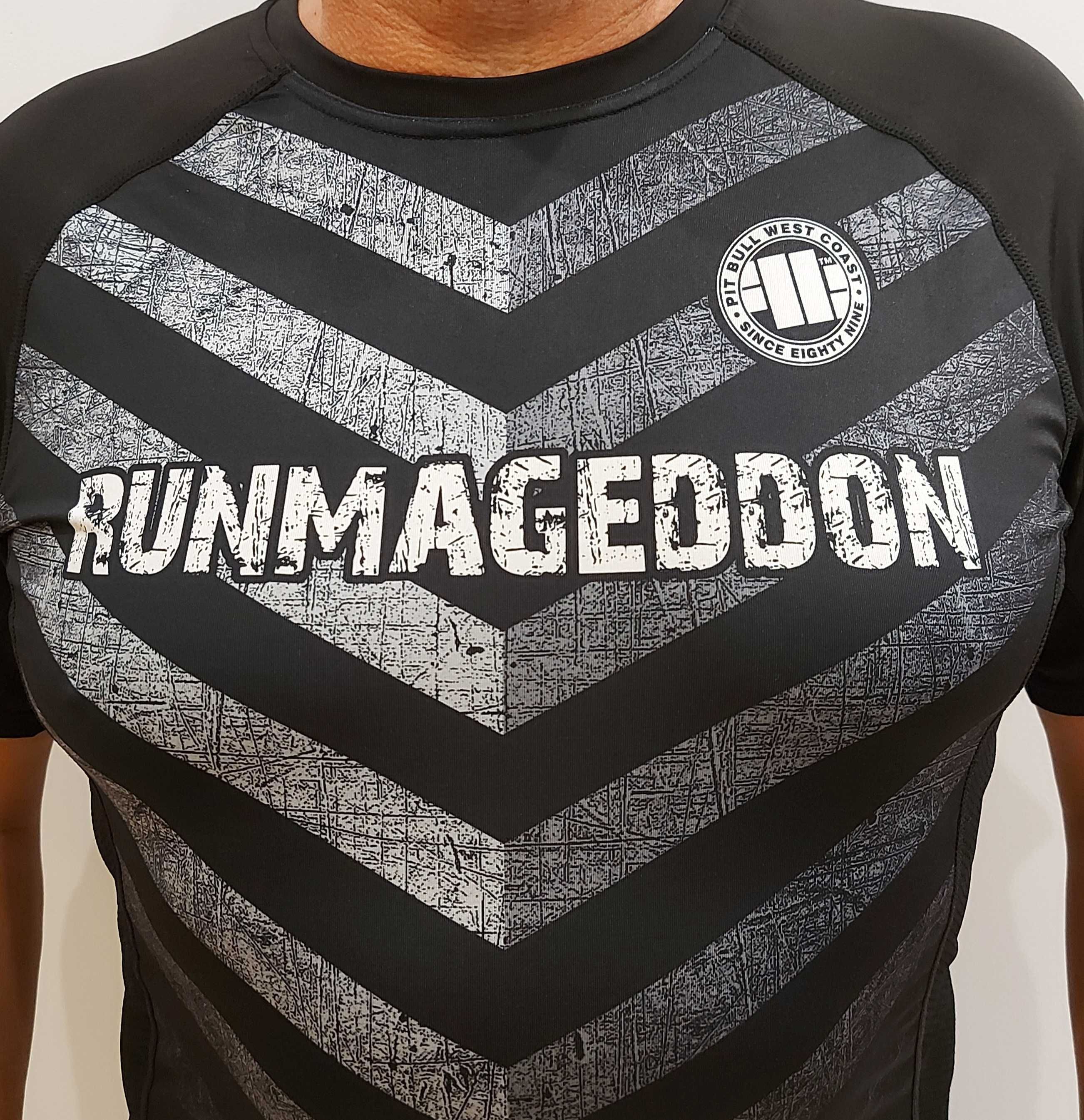 #T-shirt RUNMAGEDDON męska bluzka M sportowa pit bull czarna boks nowa