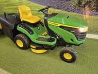 Traktorek kosiarka John Deere Briggs 17.5km pompa oleju 2noże kosz