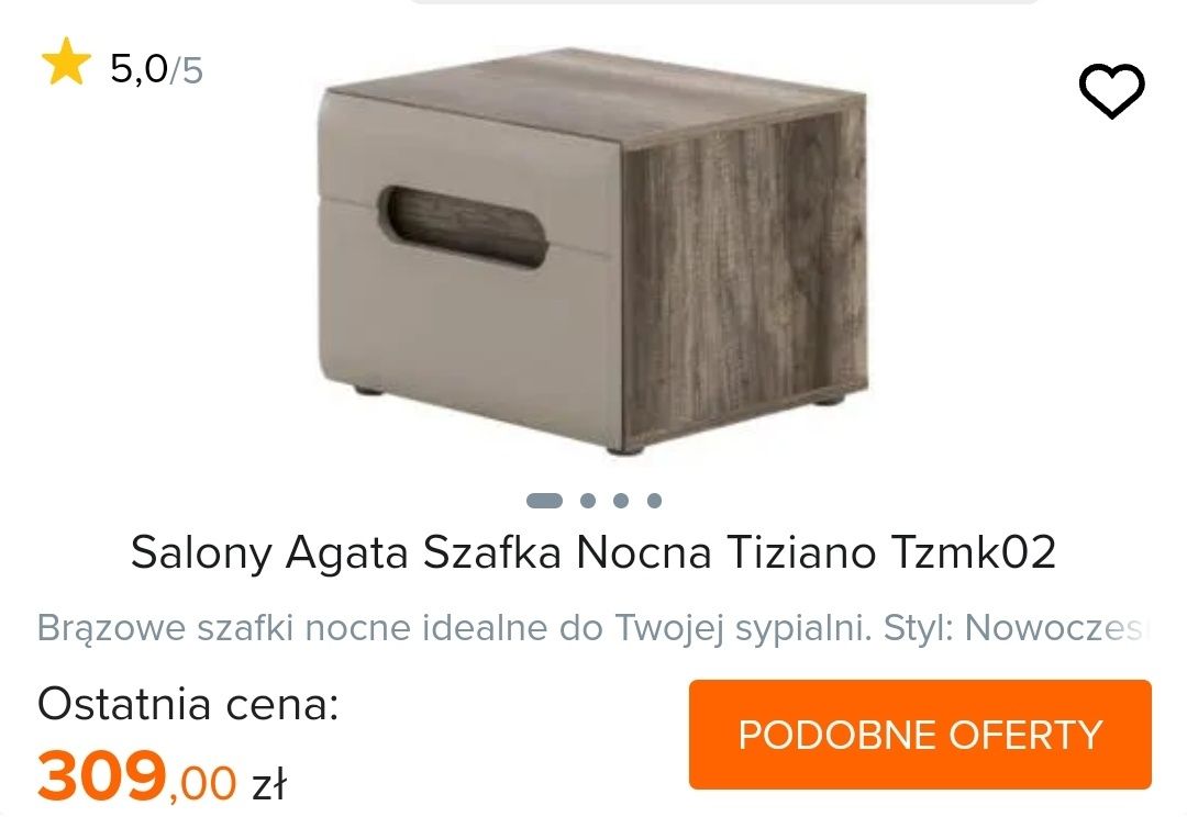 Zestaw sypialnia Tiziano Agata meble 6 mebli łóżko, szafa, komoda,