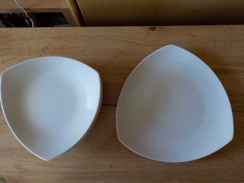 porcelanowe talerze sztuk 5 nietypowy kształt