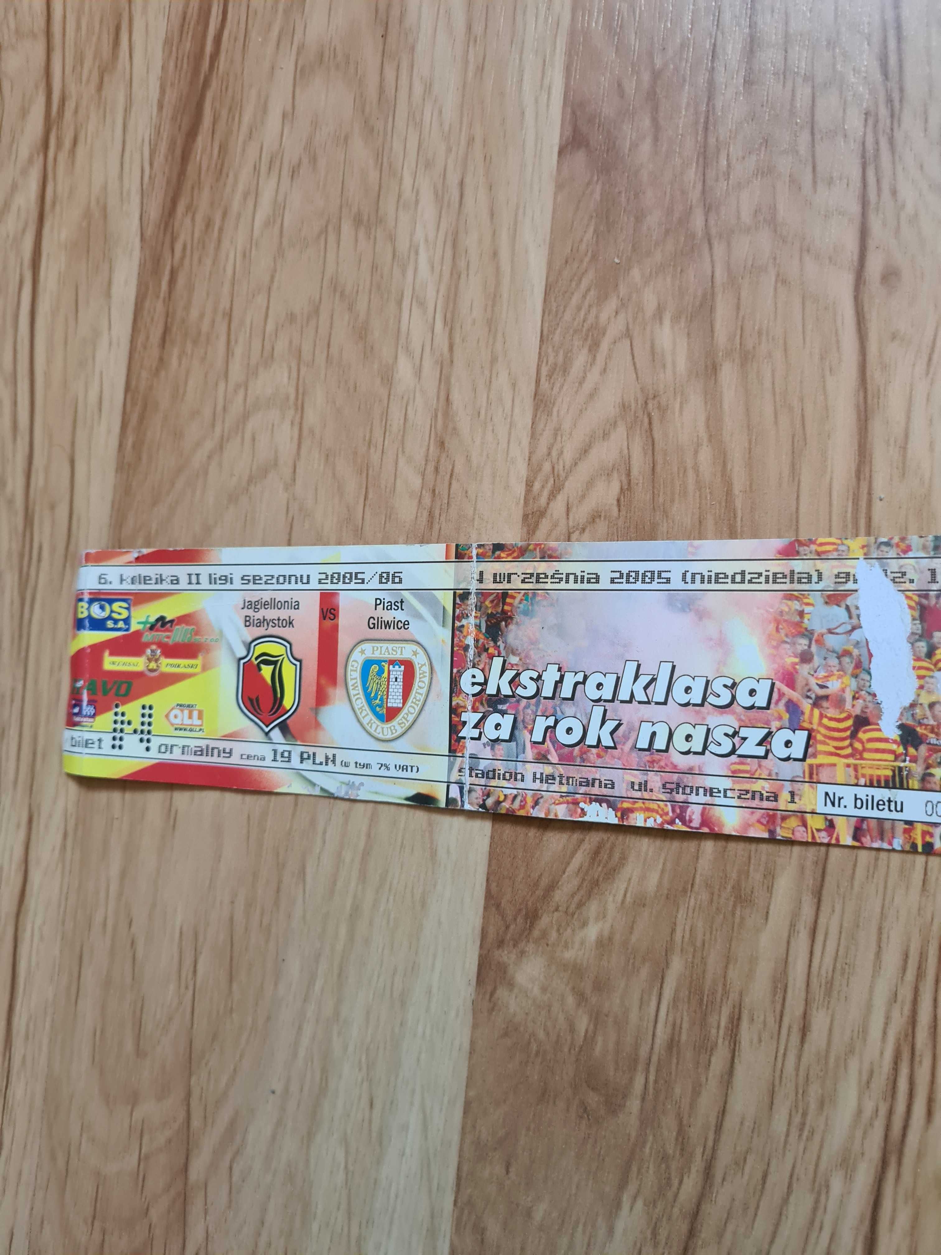 Bilet Kolekcjonerski Jagiellonia Piast Gliwice