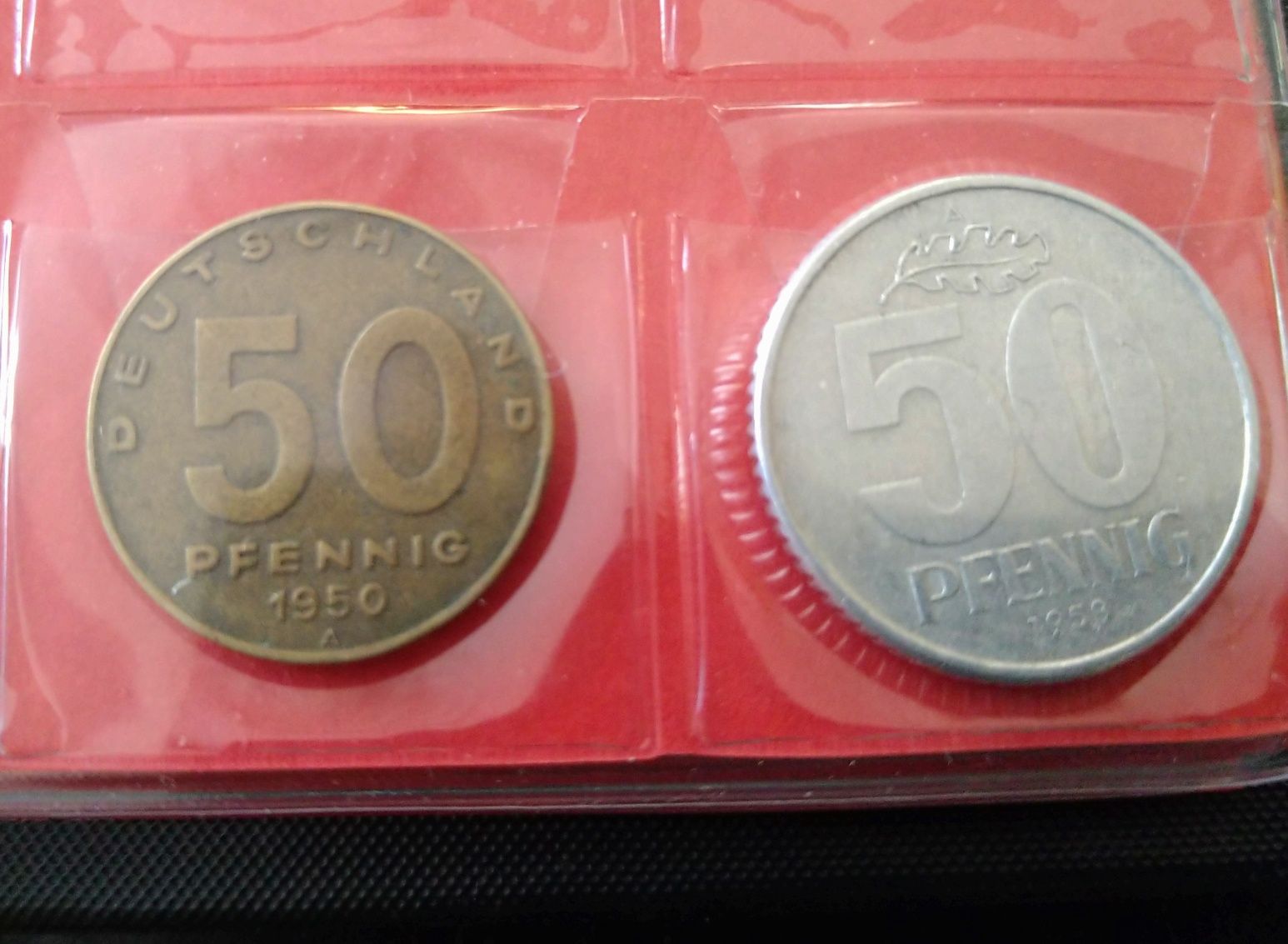 2 klasery , 410 drobnych monet niemiec