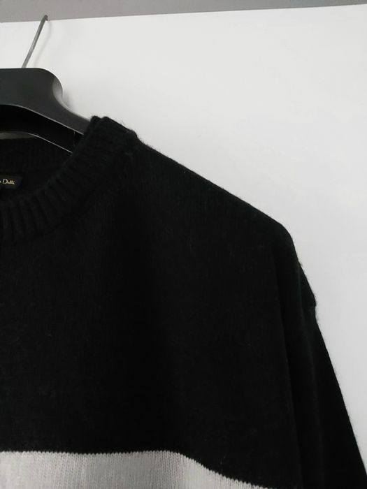 Sweter Massimo dutti 38 M w paski pasiak czarny wełniany kaszmirowy