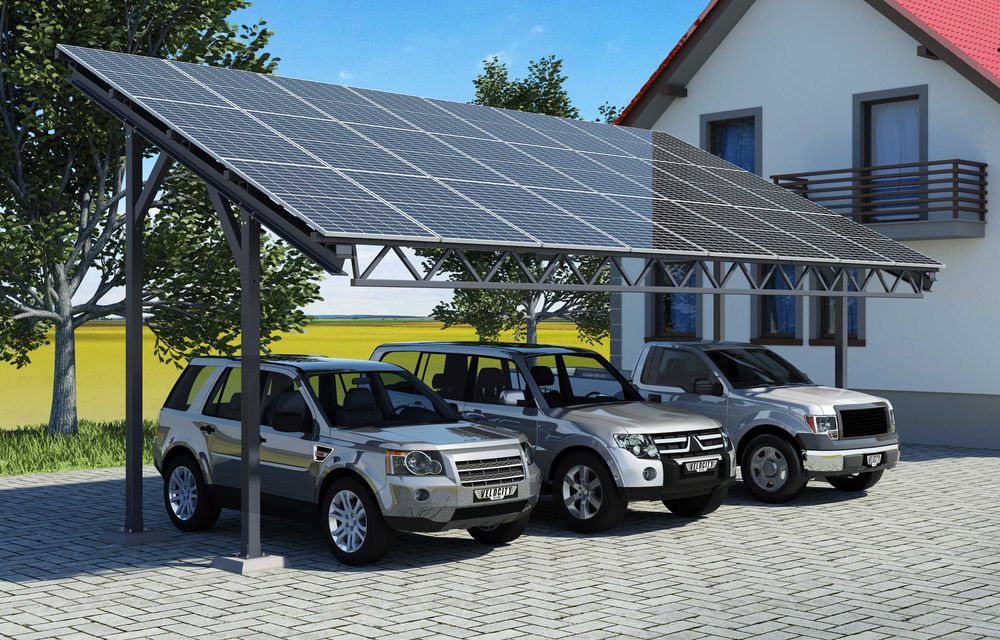 Wiatol wiata garazowa pod fotowoltaike carport wiaty panel