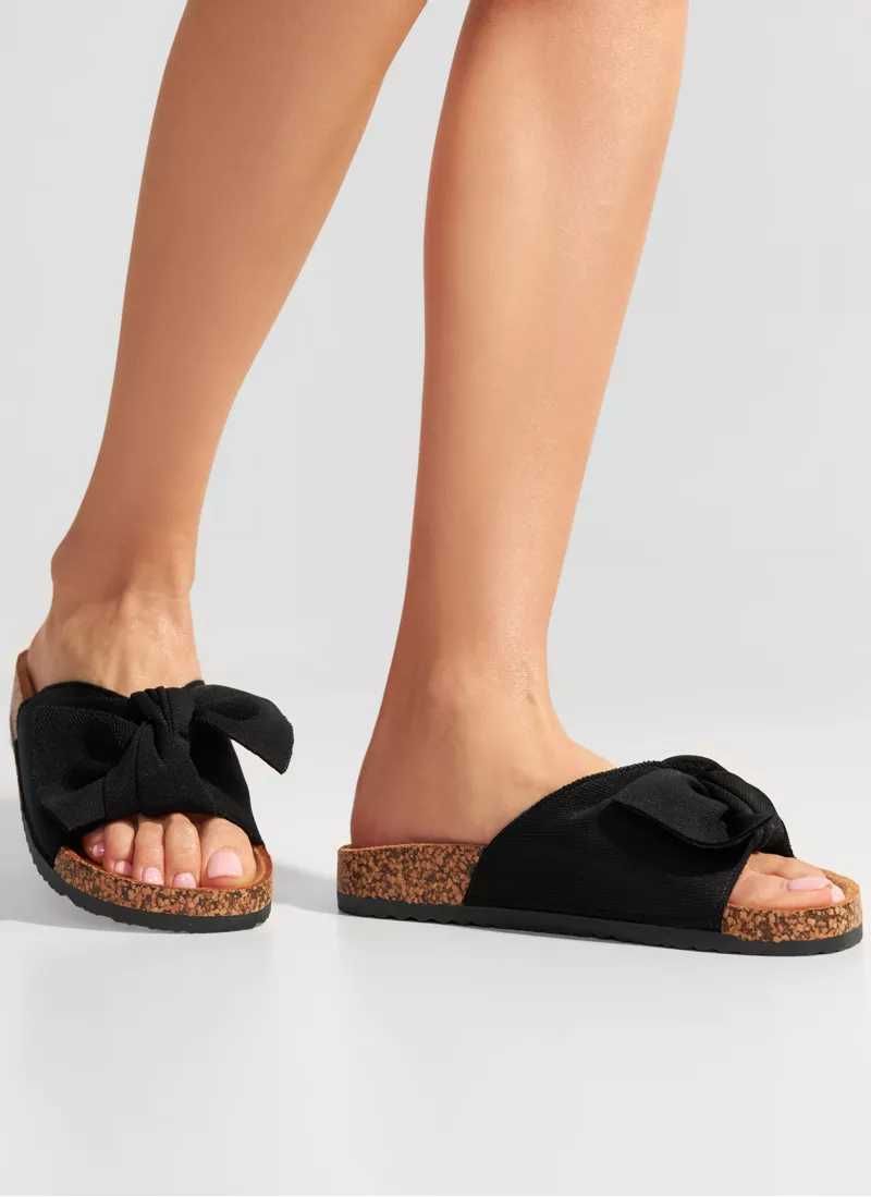Klapki BLACK TEX Lorie DeeZee r. 39 (NOWE) - r. zaniżony