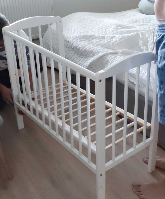 Łóżeczko dostawne 2w1 z materacem, rozmiar 90x60, odbiór osobisty
