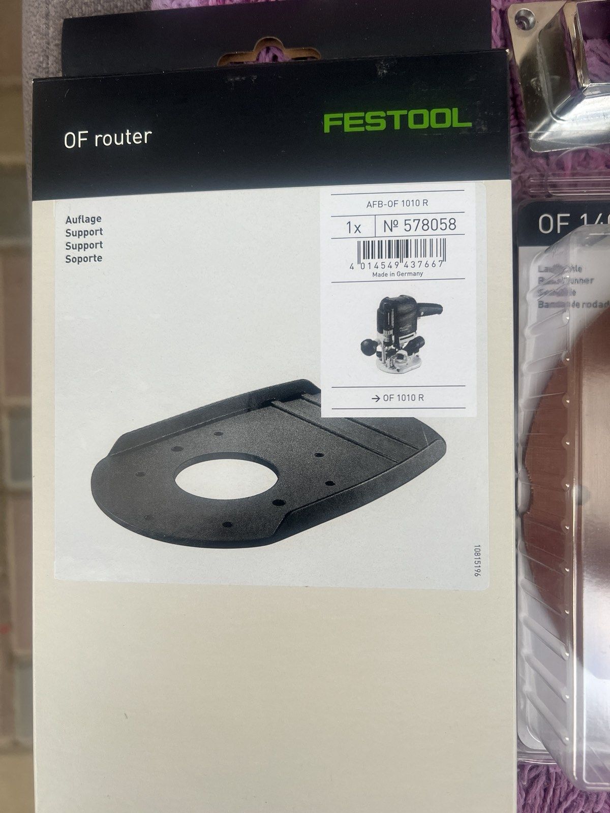 Паралельний упор Festool OF 1010  ьа різні підошви для фрезерів10
