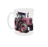 Kubek 300ml Różowy Traktor Tractor Ciągnik Pink
