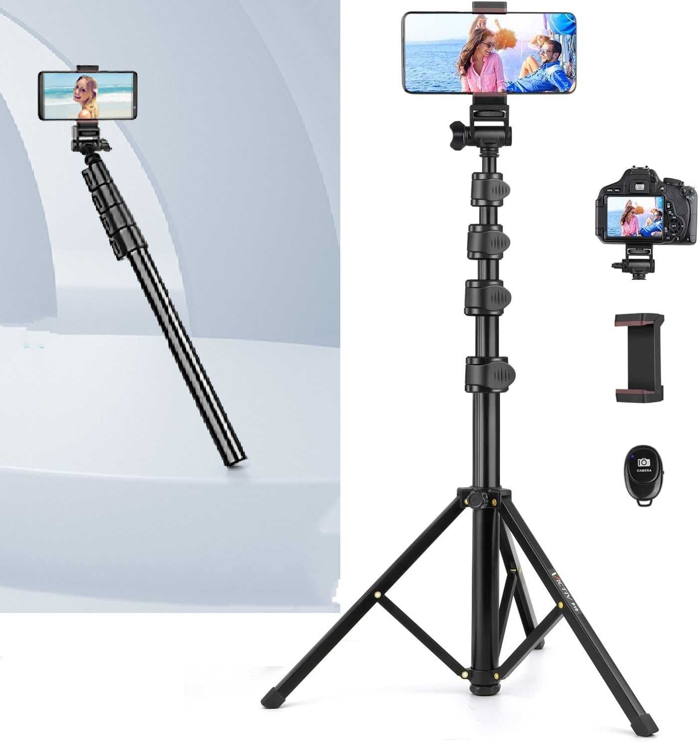 Statyw Tripod regulowany na Smartfon Aparat RingLight 172cm-VICTIV P10