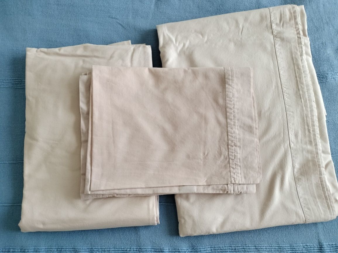 Conjunto completo lençóis cama casal 140/150x200cm