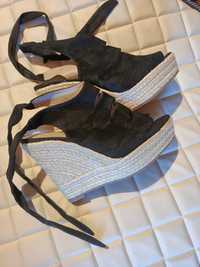 Piękne koturny damskie buciki buty sandały na koturnie obcasie na lato