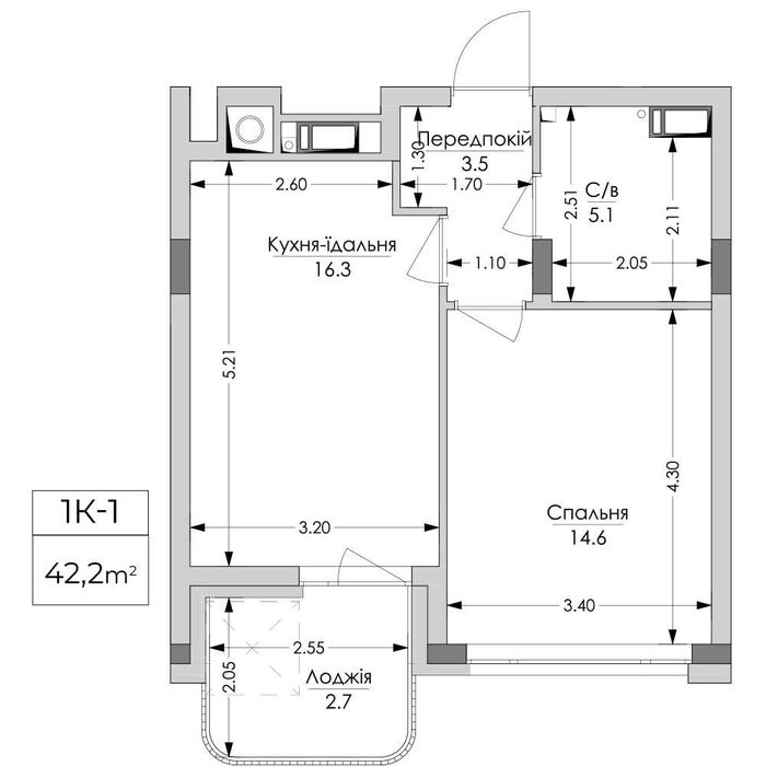 42.2 м2. ЖК «Lypynsky». 10 хв. від площі Ринок. Розтермінування