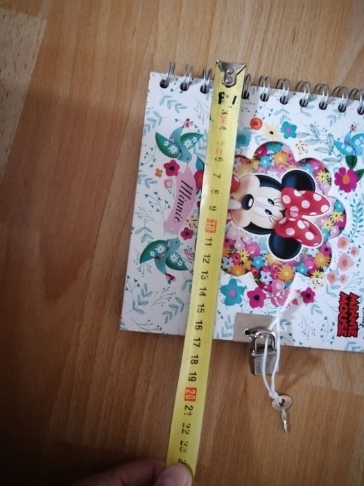 Notes pamiętnik zeszyt z kłódką Minnie