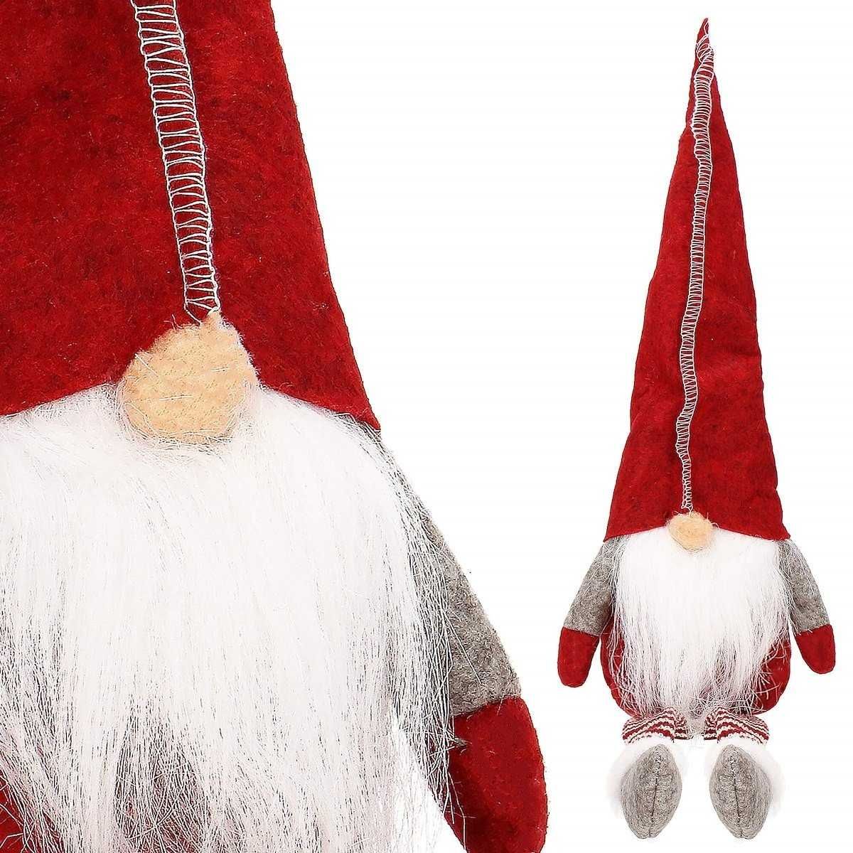 SKRZAT siedzący KRASNAL elf 50cm GNOM ozdoba DIY dekoracja świąteczna