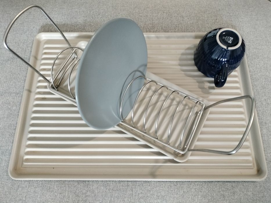 Escorredor para loiça IKEA VÄLVÅRDAD — Bege/Galvanizado 52x35 cm