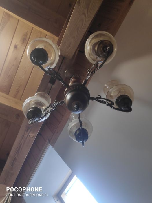 Żyrandol z duszą antyk