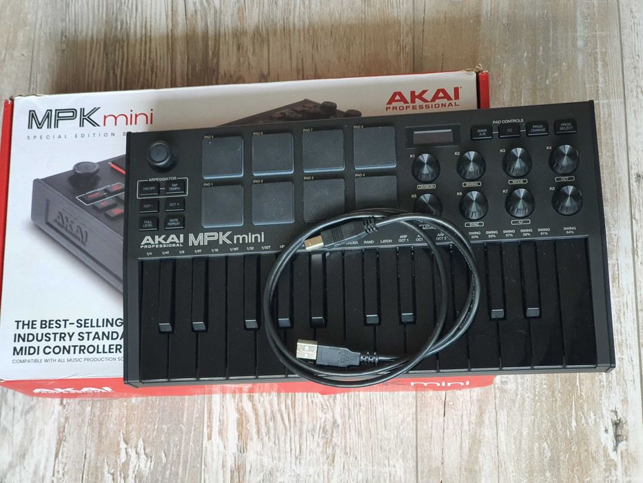 Keyboard klawiatura kontroler MIDI AKAI MPK Mini MK3 Black - IDEALNY