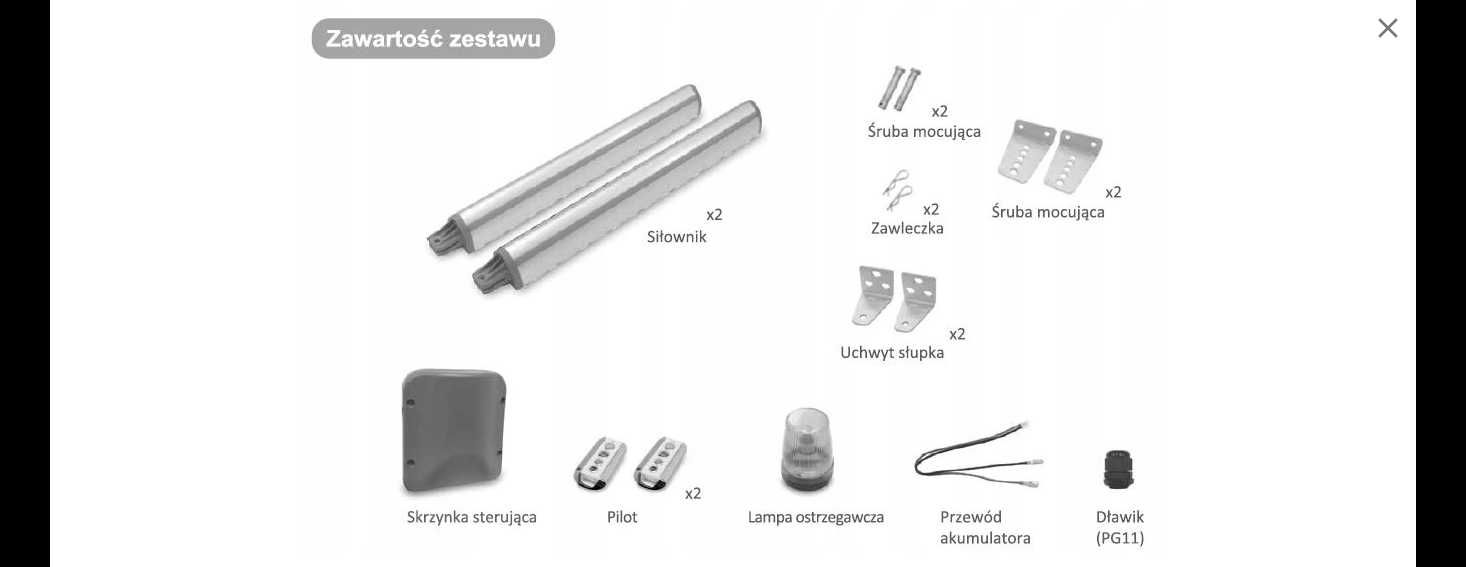 Automat Napęd DO BRAMY DwuSKRZYDŁOWEJ V350 2xpilot SELTEX