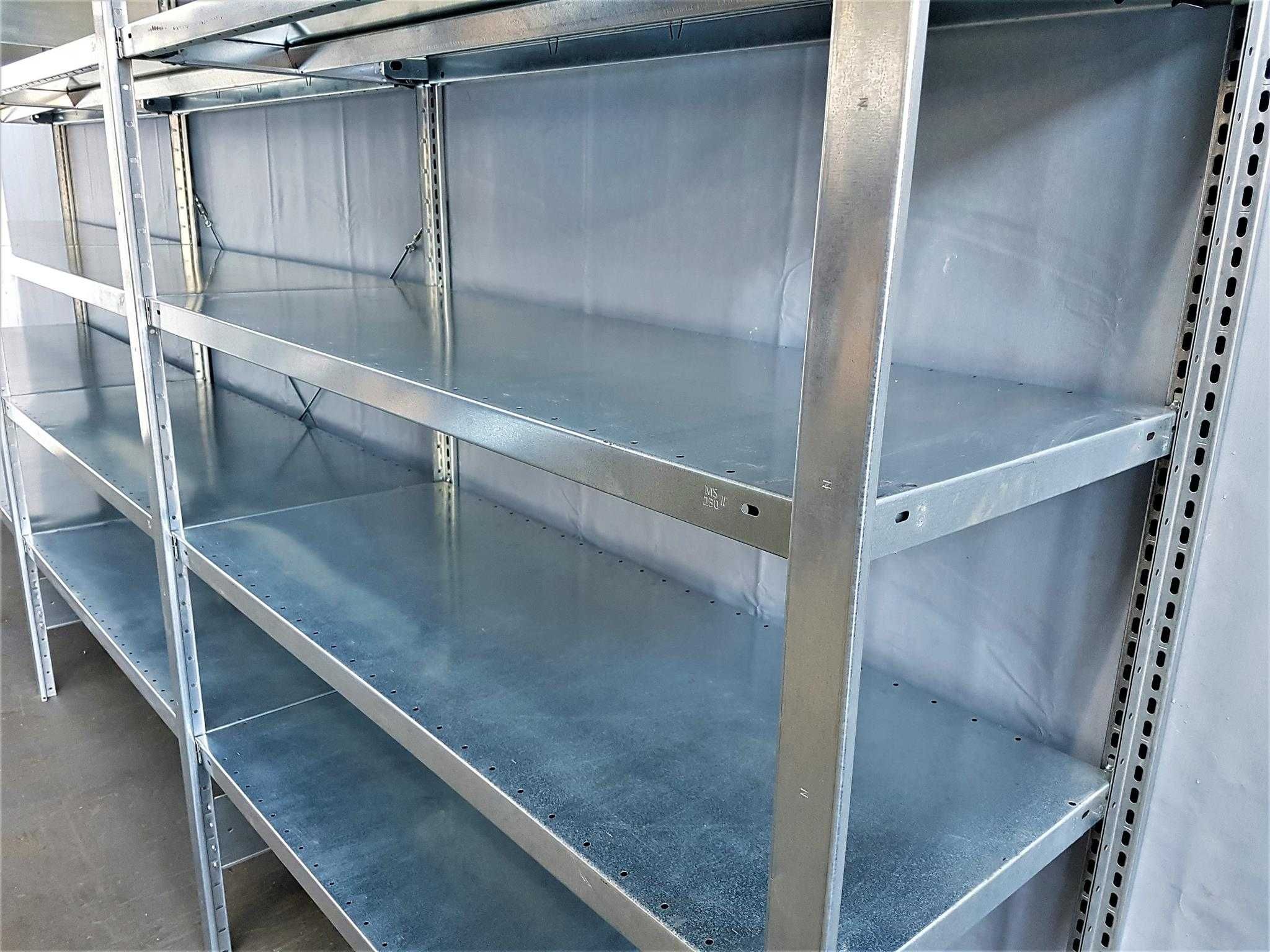 Regał Magazynowy 64x185x400/12p Metalowy Ocynk Garaż Piwnica Warsztat