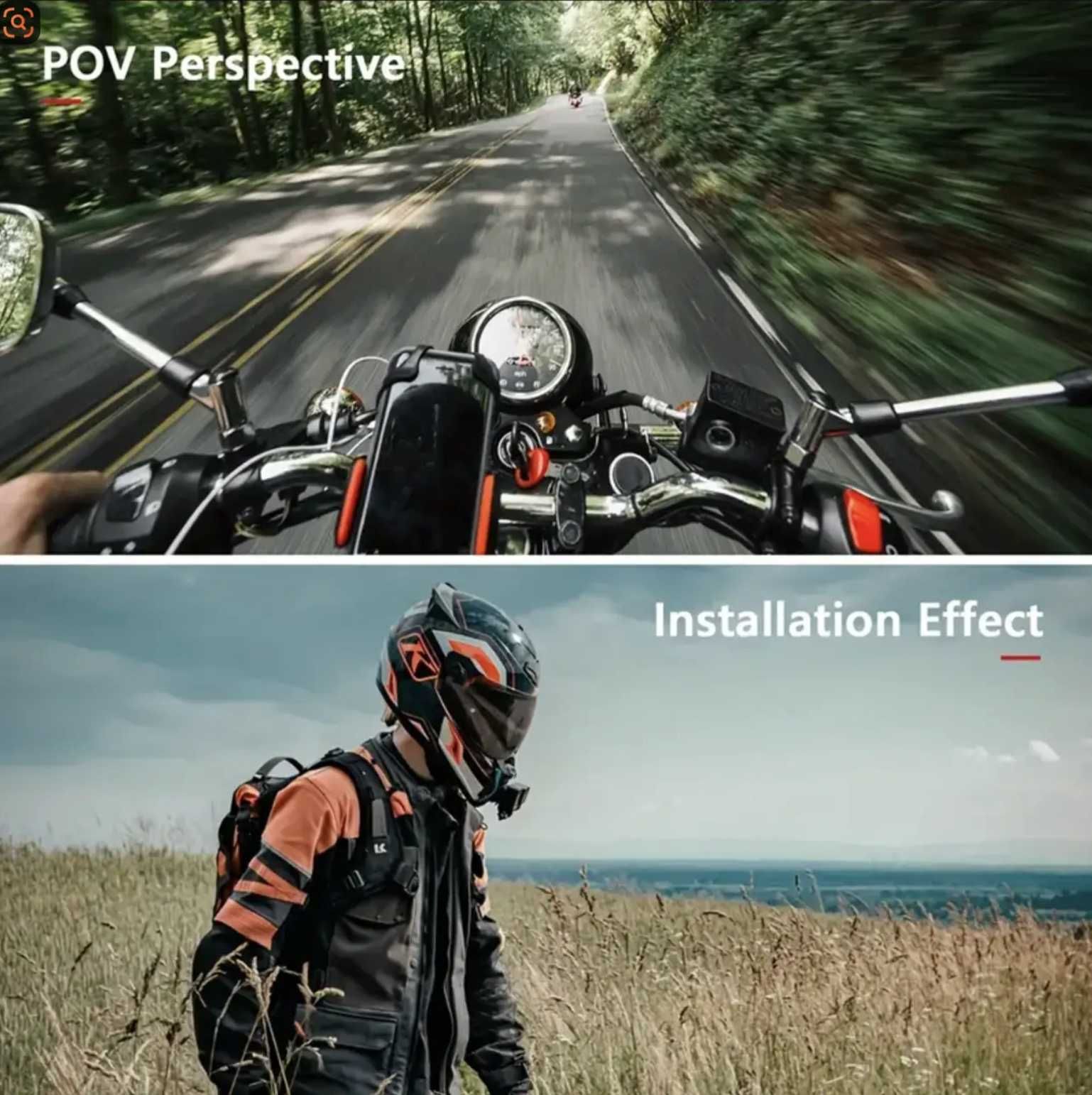 Uchwyt na kask do telefon Smartfon GoPro kamery Sportowa motocyklowego
