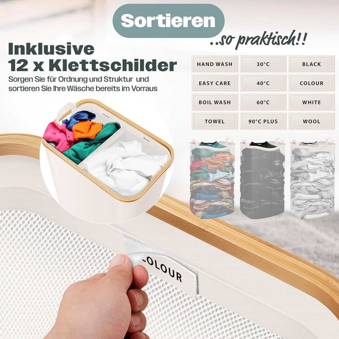 Nowy kosz na pranie/ KESSER sorter 100L / organizer do ubrań !4463!