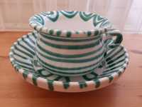 Gmundner Keramik original горшок с тарелкой (набор)