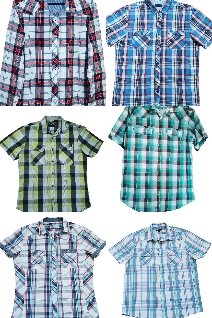 Брендовые мужские рубашки  в клетку Tommy Hilfiger,Zara,George,Next.