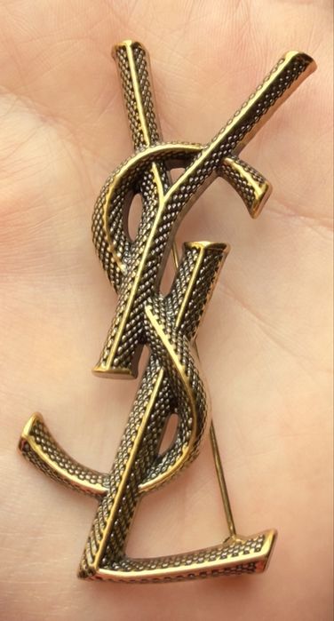 Broszka YSL snake stare złoto