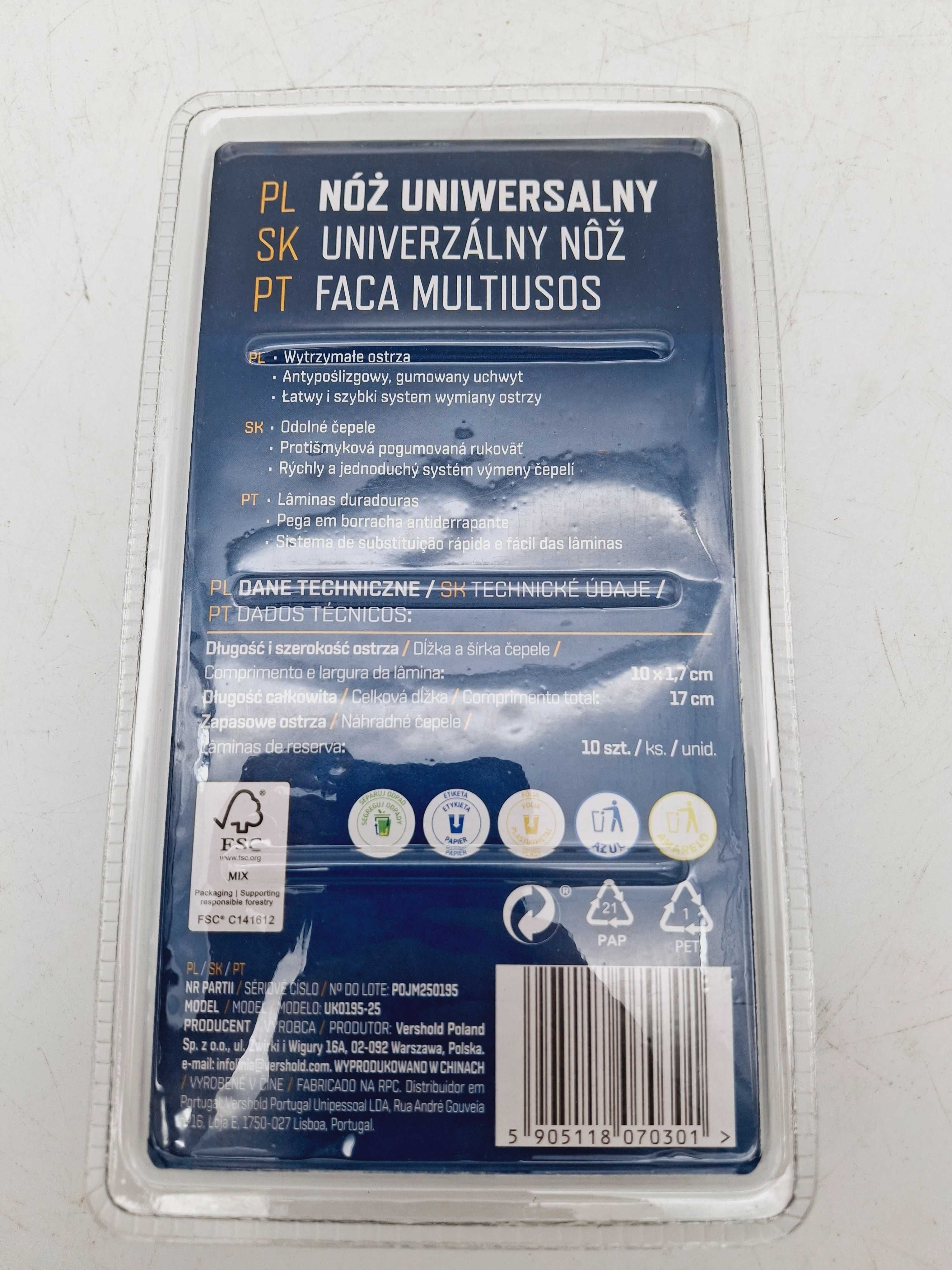 Nóż uniwersalny NITEO TOOLS  +10 ostrzy JAK NOWY!