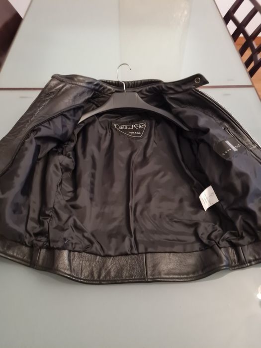Casaco couro Motard casa das peles