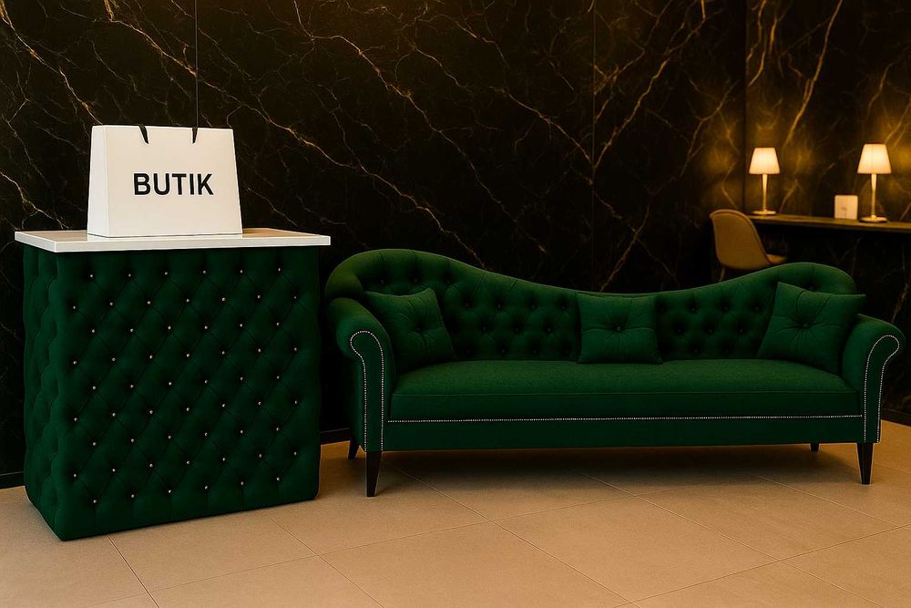 Lada recepcja do salonu kosmetycznego fryzjerskiego