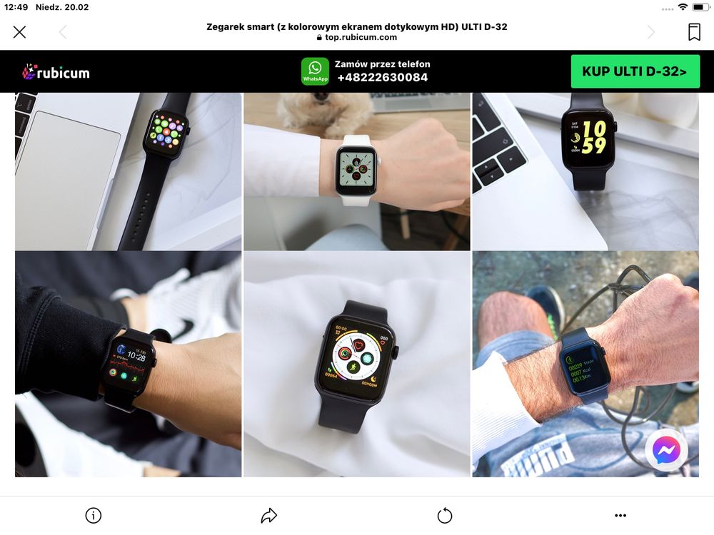 Nowy Smartwatch Bluetooth ULTI D-32