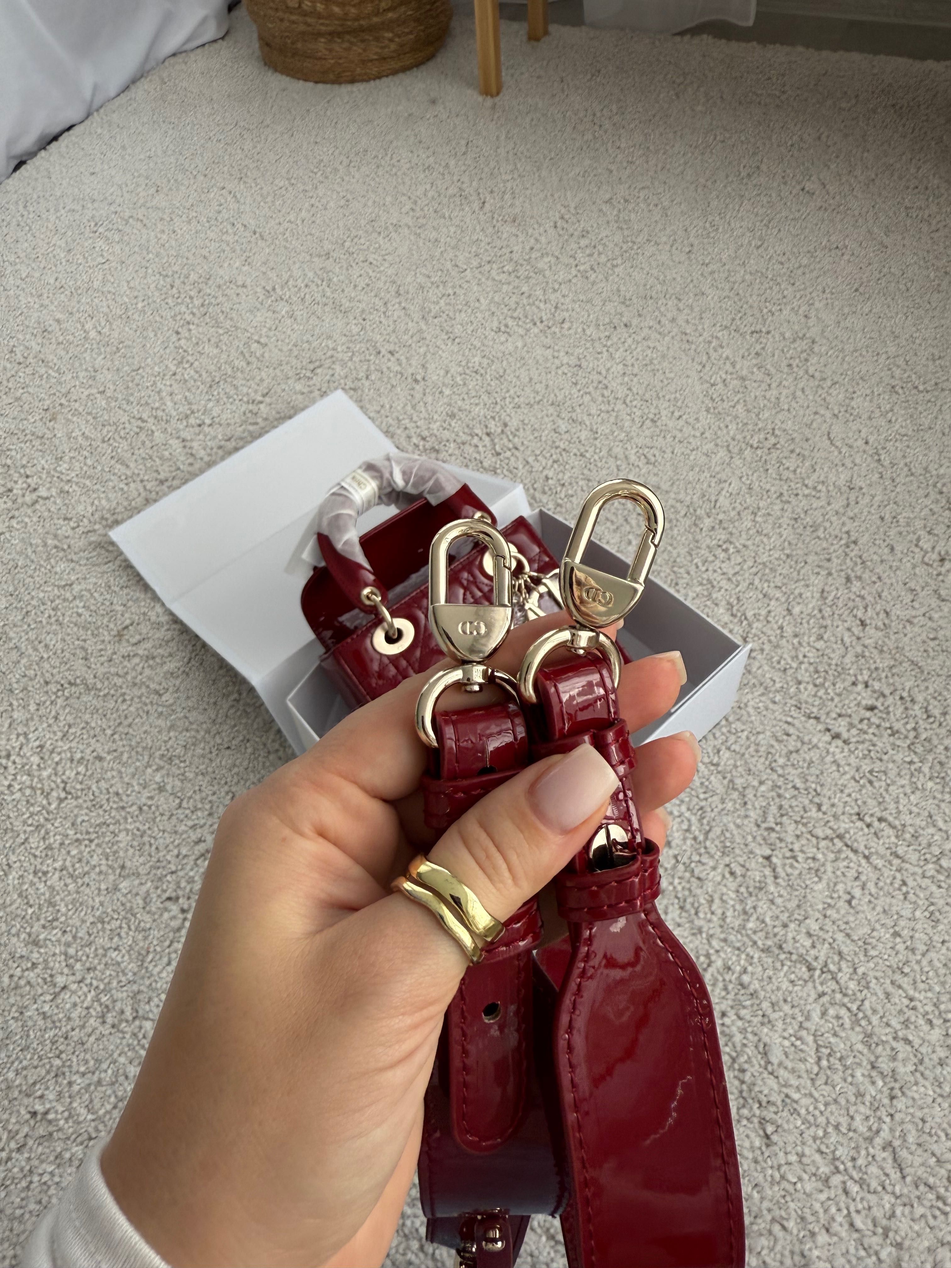 Сумка Dior Lady 20 Burgundy