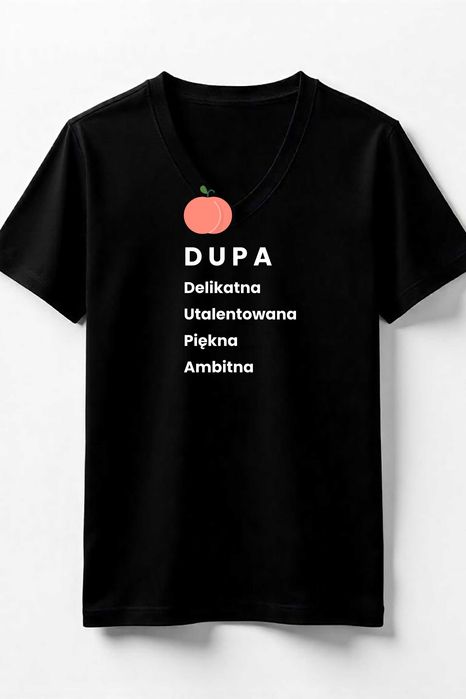 Koszulka M DUPA Zabawny Nadruk | Prezent dla Dziewczyny, Koleżanki