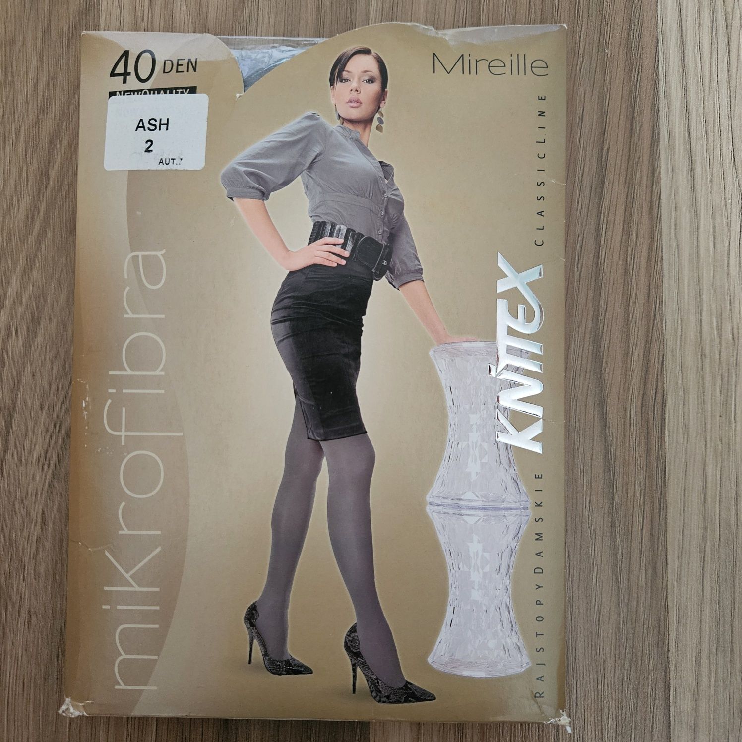 Rajstopy damskie, 40DEN, 2S, Popielate, Mikrofibra