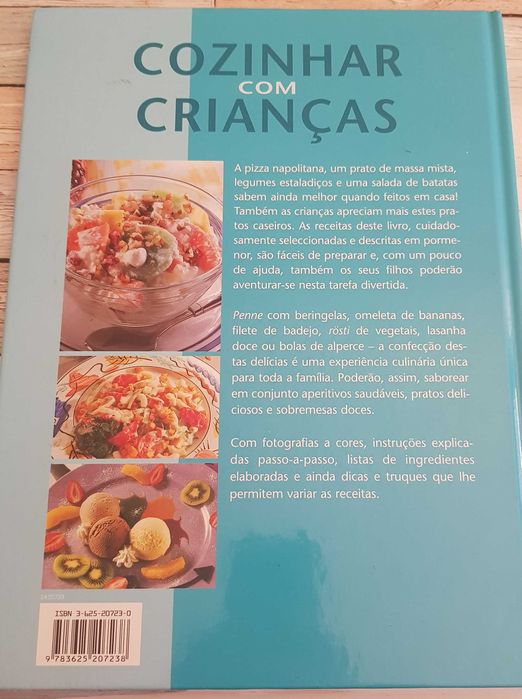 Livro Cozinhar com as crianças" capa dura Novo