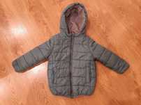 Gruba Kurtka zimowa 92 98 polar zielona