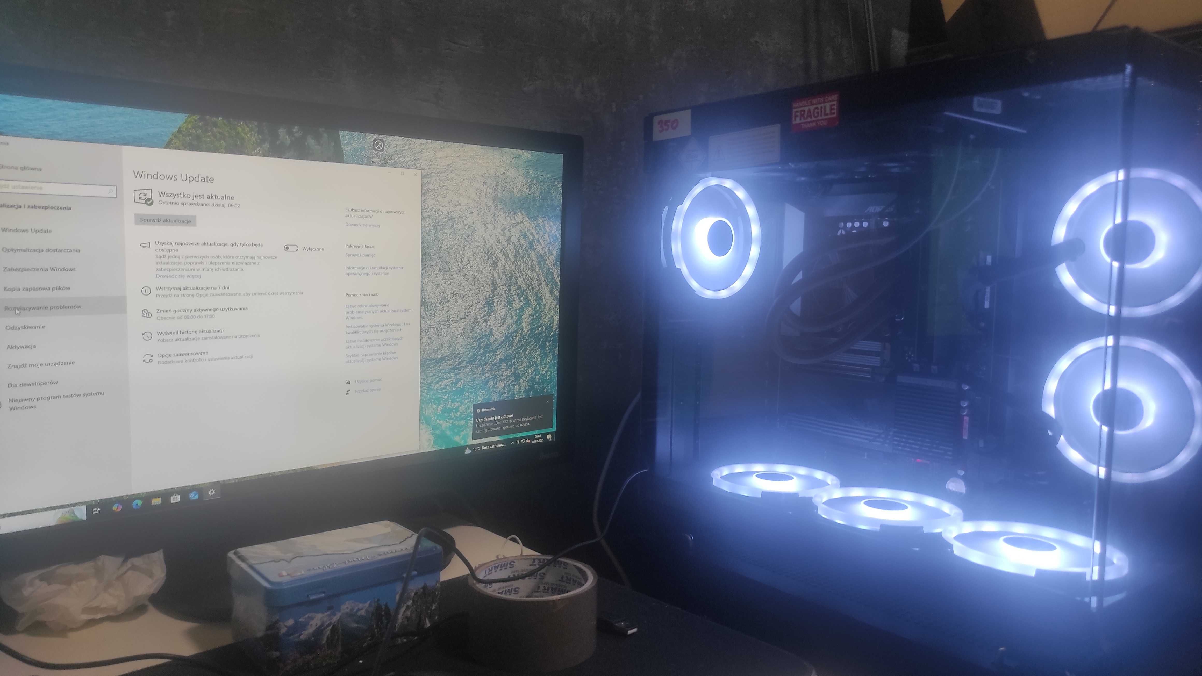 Komputer AM5 R5 8500G Aorus 64gb RAM 6xRGB AIO 280 SSD 128GB M.2 512GB