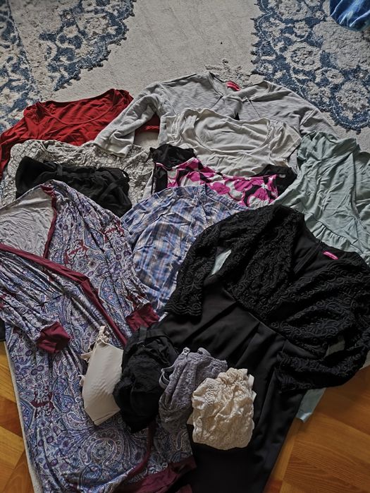 Paka ubrań do karmienia zestaw na jesień biustonosze sukienki koszula