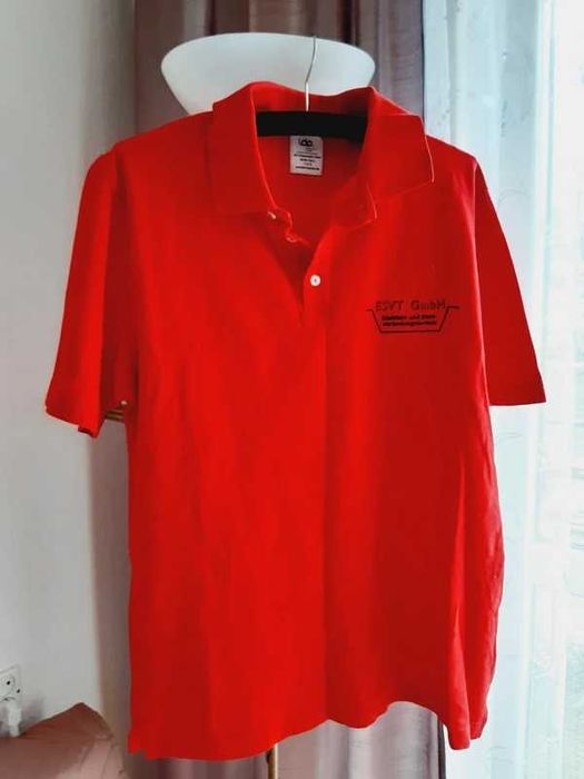 IDO nowa porządna czerwona koszulka t-shirt polo męska L 40 XL 42