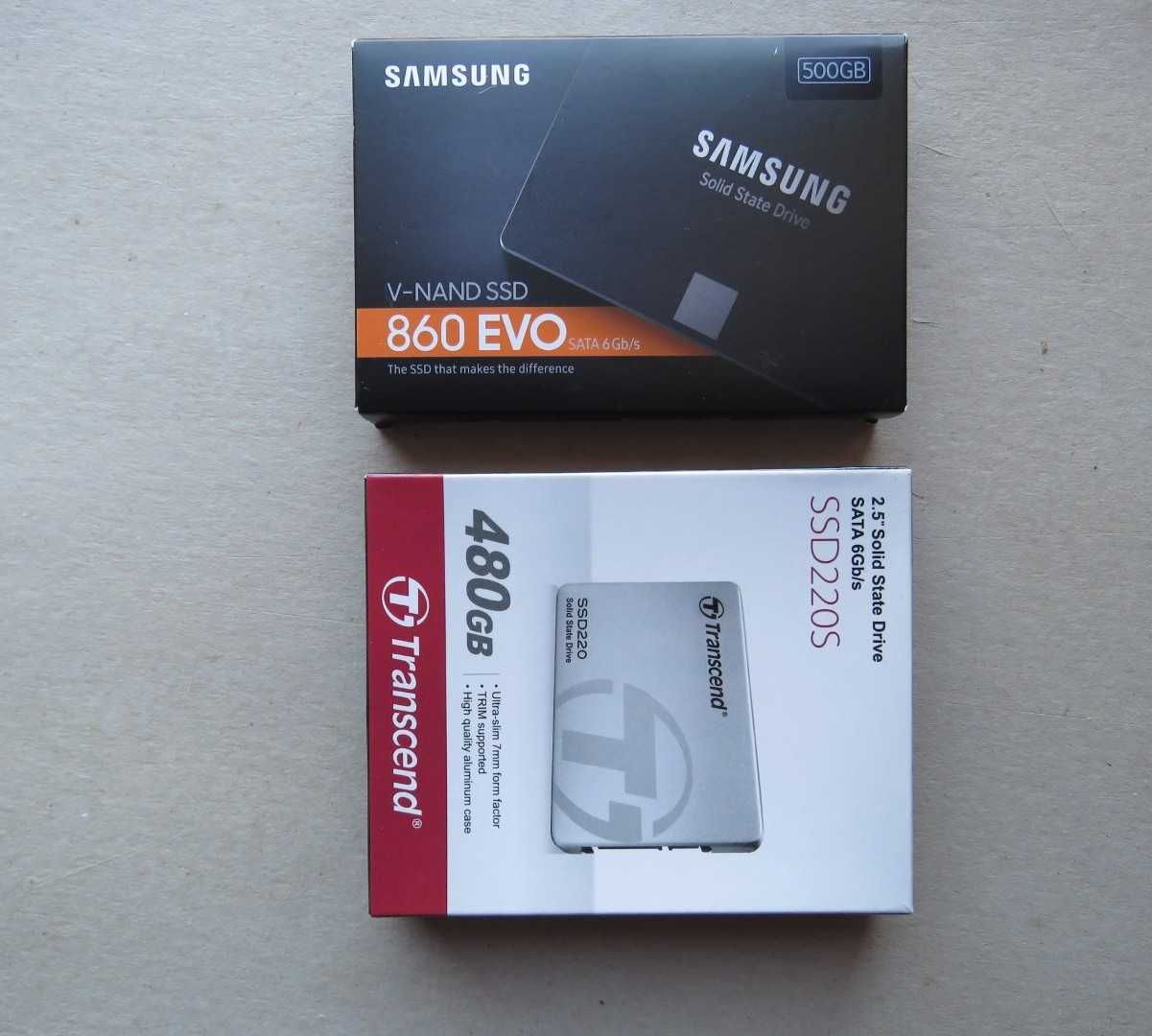 Discos SSD 2.5":Samsung SSD 860,500GB;Transcend SSD,480Gb.Ler anuncio