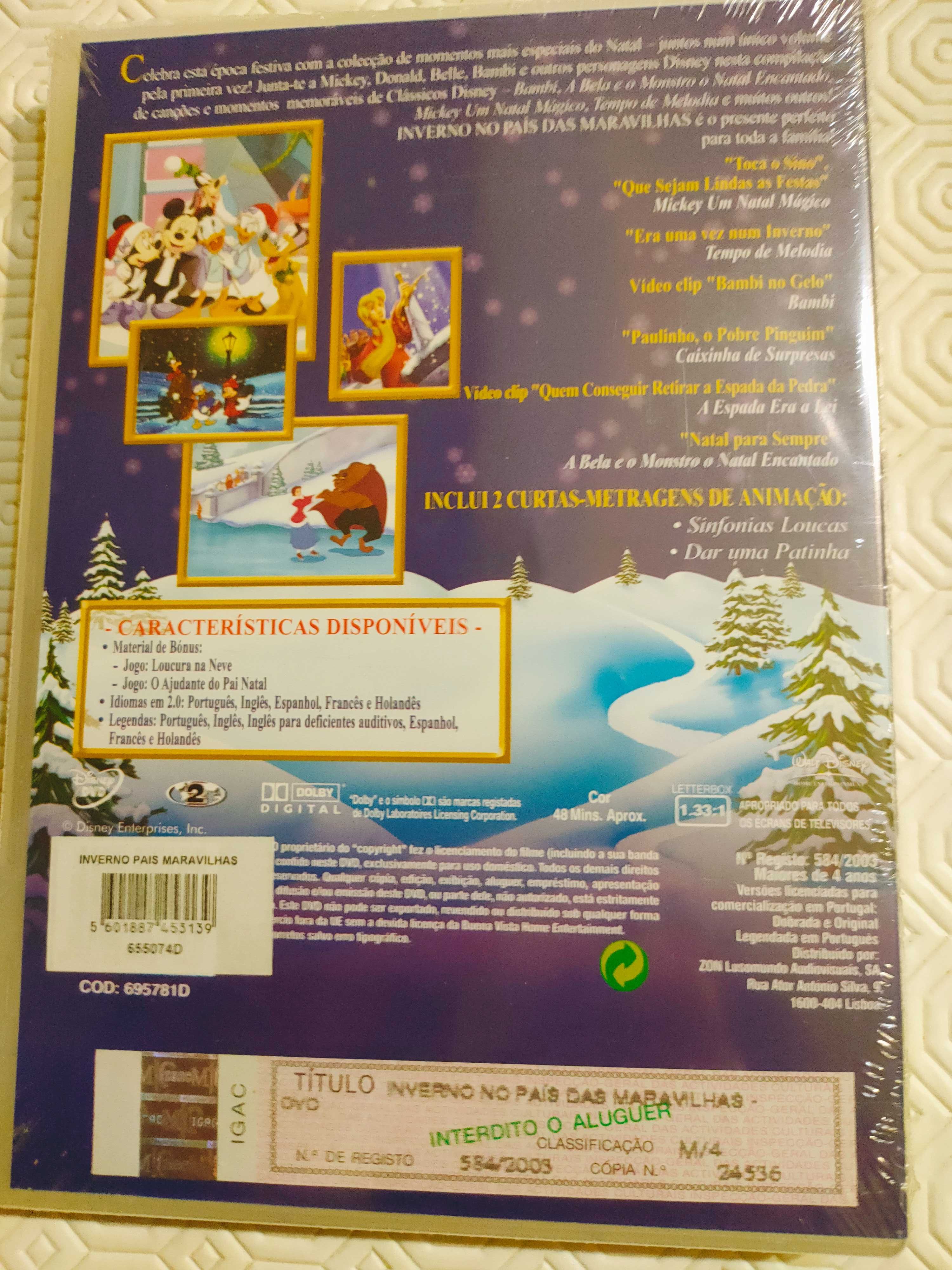 DVD novo Disney Inverno no País das Maravilhas